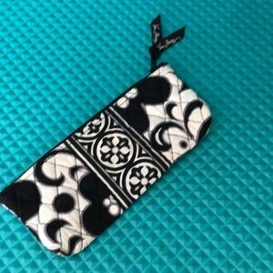 ❤️3X20 VERÁ BRADLEY Night and Day Zip Brushes Pencil Makeup Long Bag